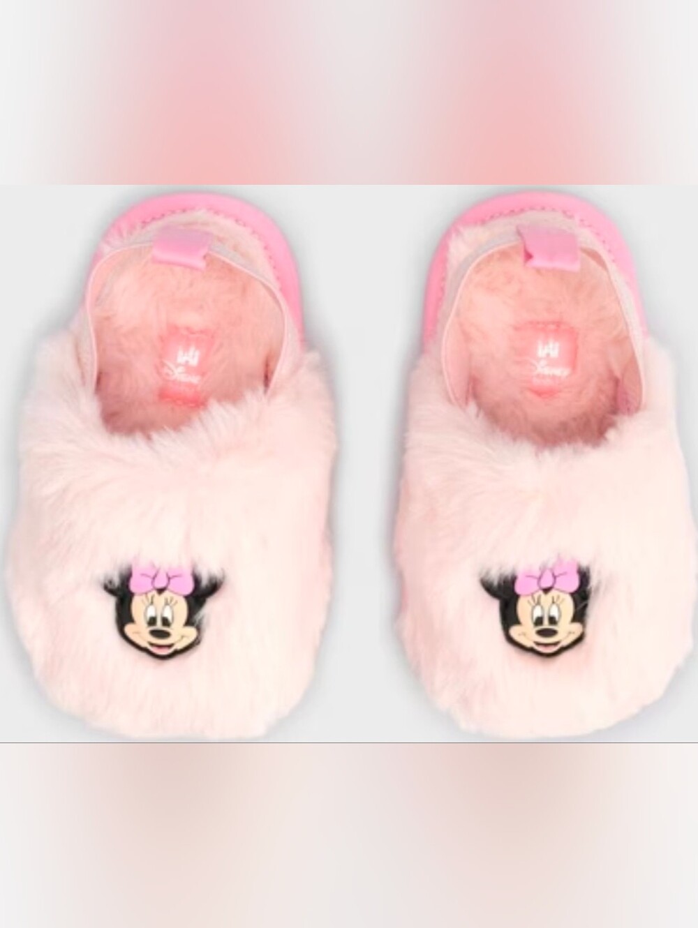 Infant Minnie Mouse Fluffy Slide Slippers